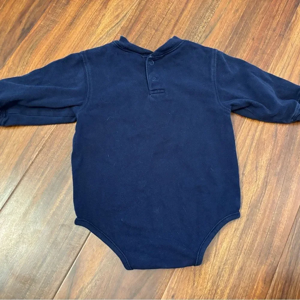 Scooby Doo Hanna Barbera vintage 2000 embroidered football long sleeve onesie